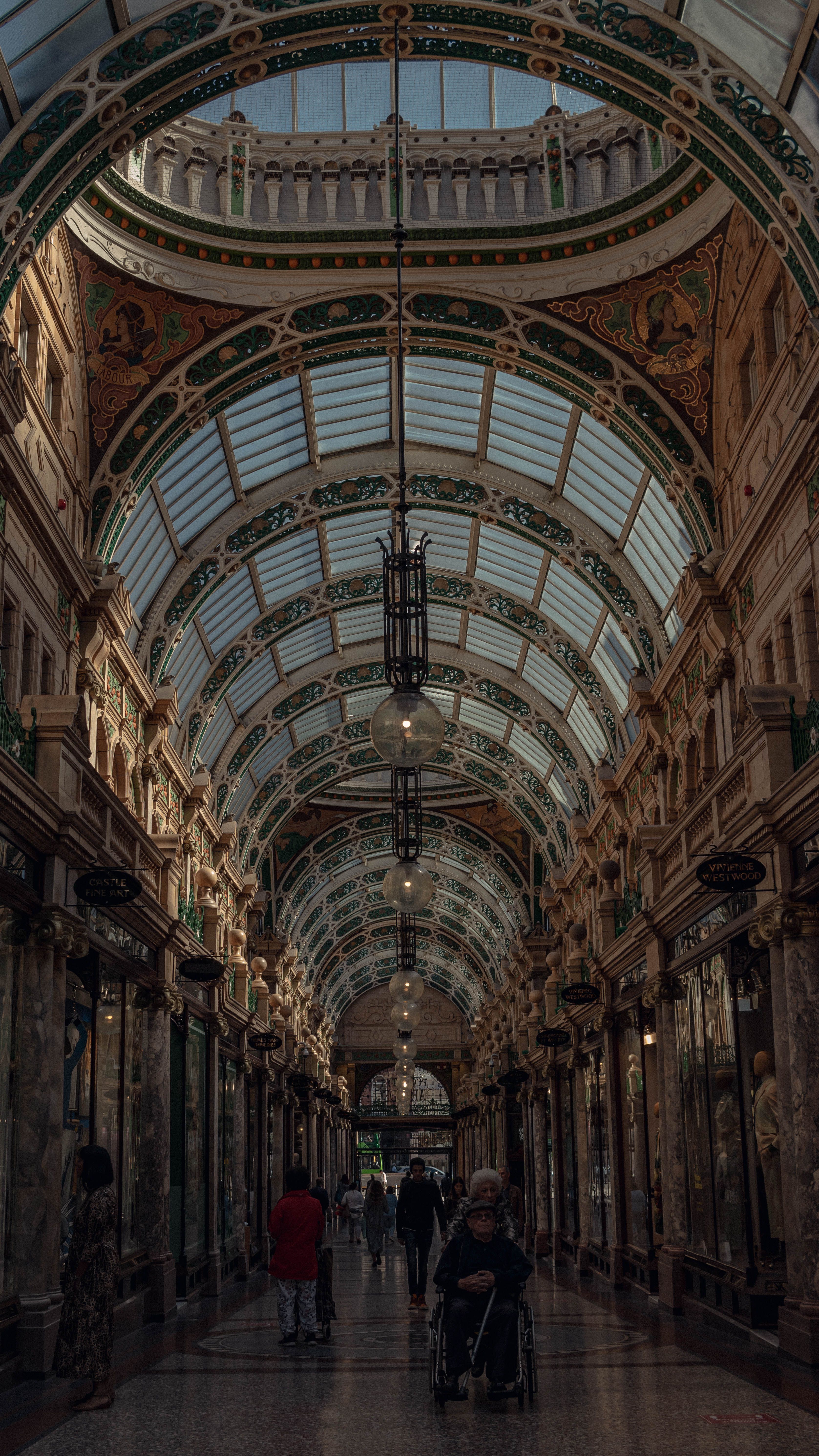 Inside the Victoria Quarter arcade, Leeds